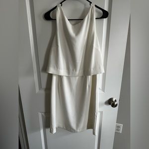 Banana Republic White Draped Dress Size 8